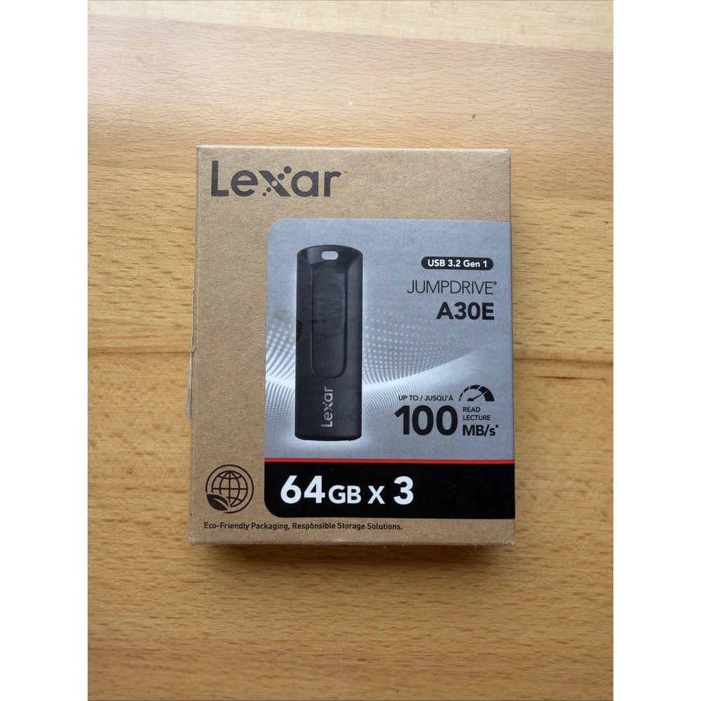 64GB 3-Pack Flash Drive A30E USB 3.2 Gen 1, USB Drive up to 100MB/s, Storage ...
